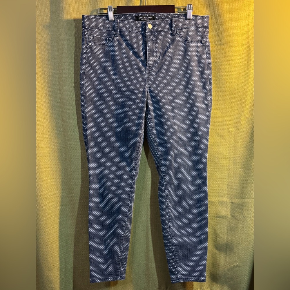 Liverpool POKA DOT stretch denim pants